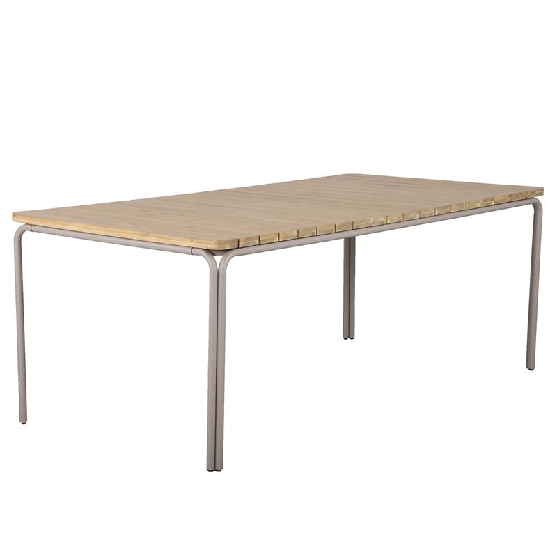 ASTI Acacia wood dining table set with 6 JACK chairs - Wood/Beige