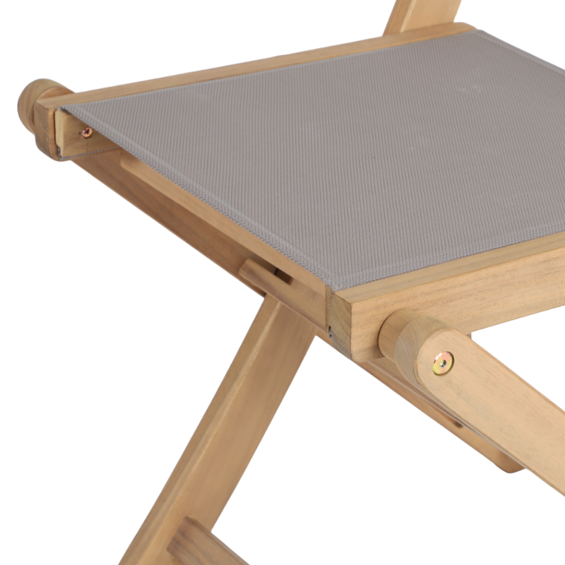 RIMINI Garden Table and 2-Chair Set - Gray