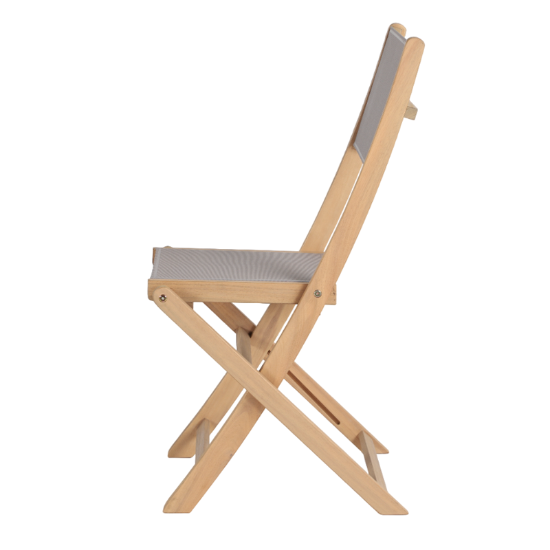 RIMINI Garden Table and 2-Chair Set - Grey