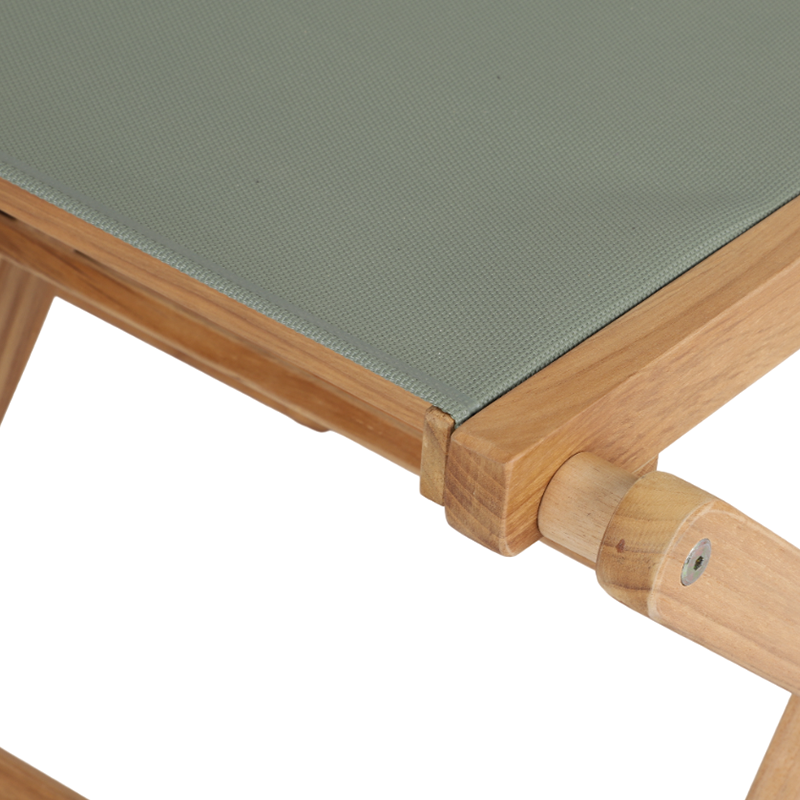 SAFARI Teak Garden Table with 2-Chair Set - Green