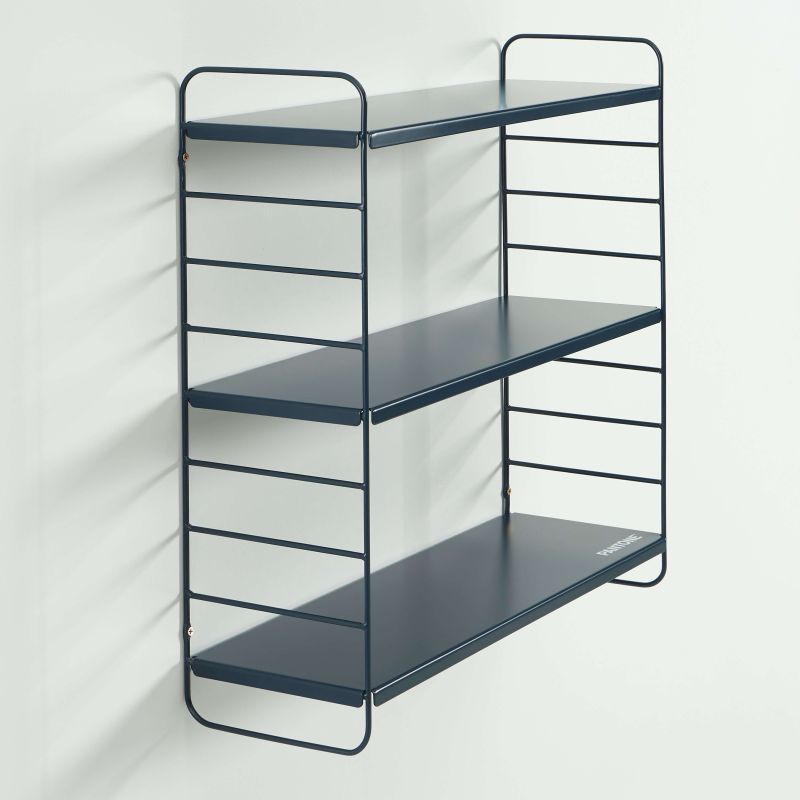 PANTONE® Metal 3-Tier Wall Shelf – Midnight blue