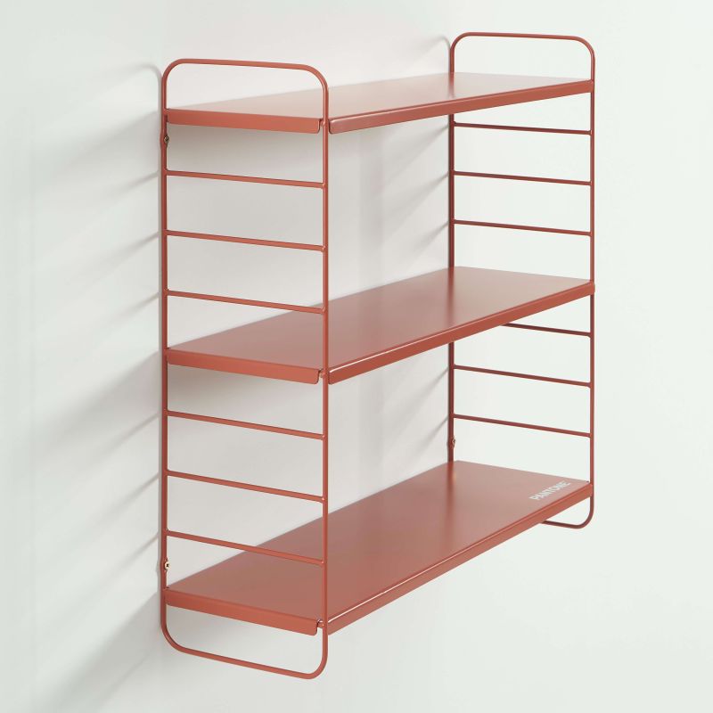 PANTONE® Metal 3-Tier Wall Shelf – Terracotta
