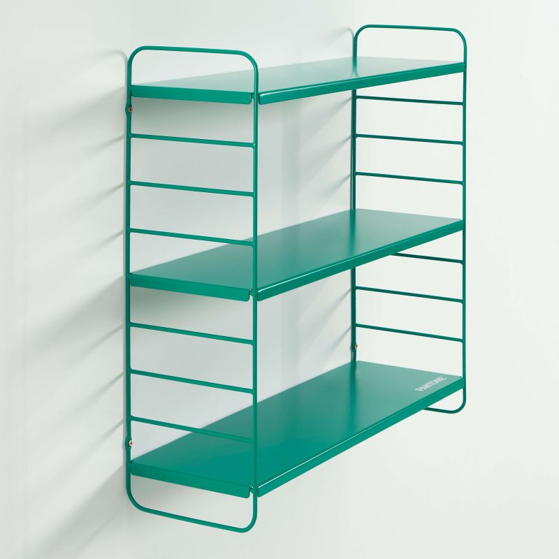 PANTONE® Metal 3-Tier Wall Shelf – Emerald Green