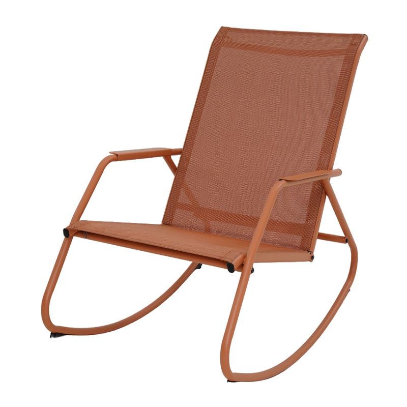 PANTONE® Steel and Textilene Outdoor Rocking Chair – Terracotta