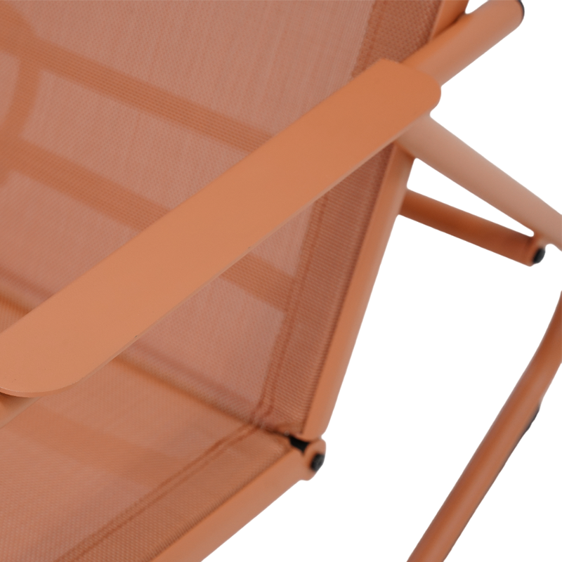 PANTONE® Steel and Textilene Outdoor Rocking Chair – Terracotta