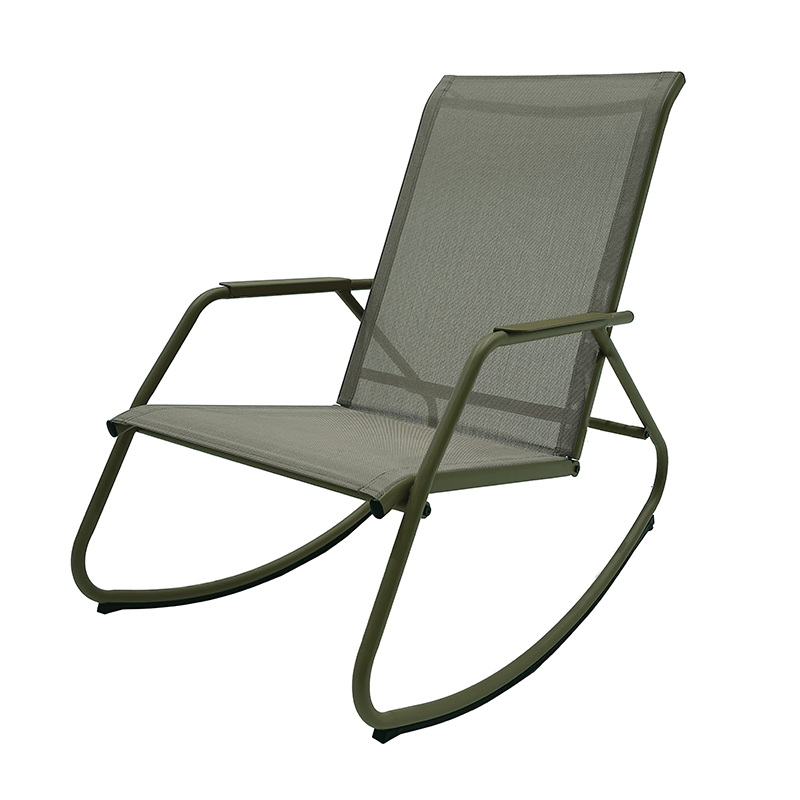 PANTONE® Steel and Textilene Outdoor Rocking Chair – Terracotta
