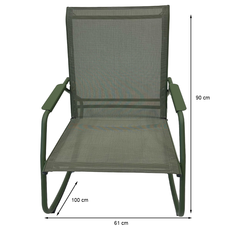 PANTONE® Steel and Textilene Outdoor Rocking Chair – Terracotta