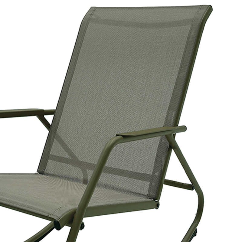 PANTONE® Steel and Textilene Outdoor Rocking Chair – Terracotta