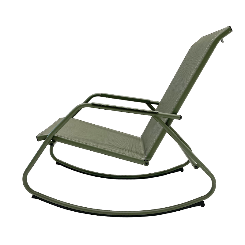 PANTONE® Steel and Textilene Outdoor Rocking Chair – Terracotta