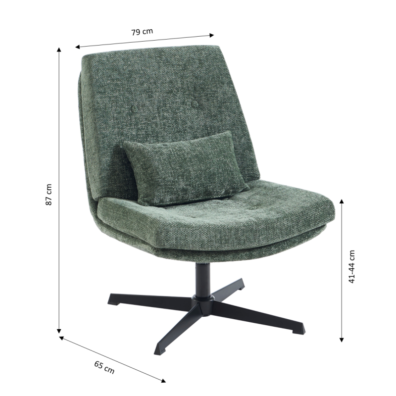 ANTON Swivel Chair - Green