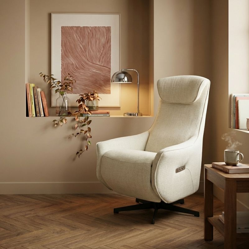 COCHYRE Electric Swivel Recliner - Beige