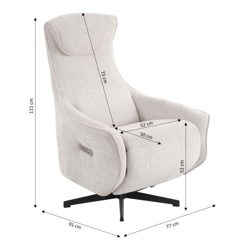 COCHYRE Electric Swivel Recliner - Gray