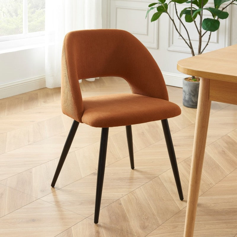 VINTAGE Set of 2 Retro-Style Dining Chairs – Terracotta