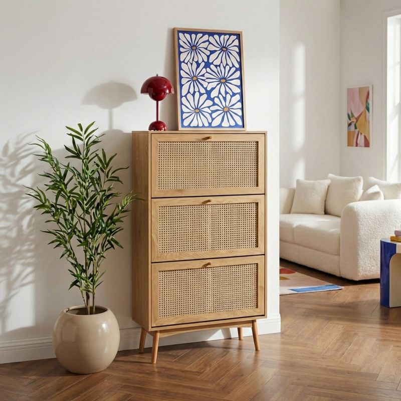 INES Shoe Cabinet - Light wood