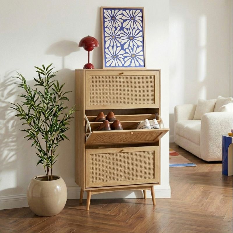 INES Shoe Cabinet - Light wood
