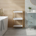 RUF bamboo 3-shelves bathroom cabinet - White