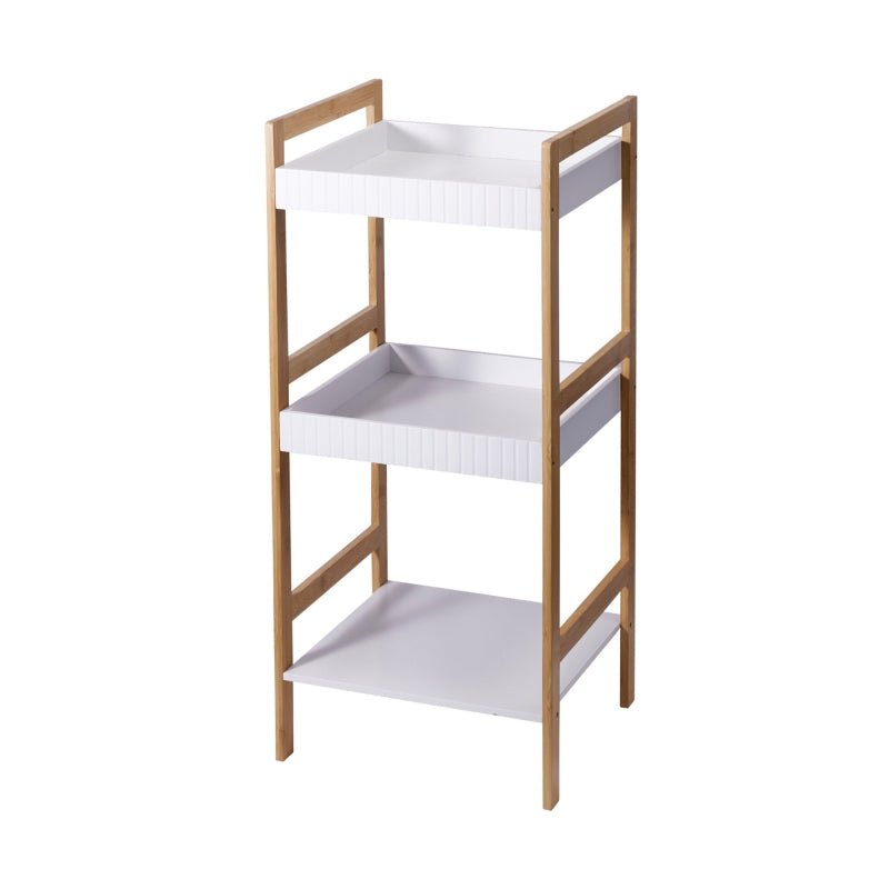 RUF bamboo 3-shelves bathroom cabinet - White