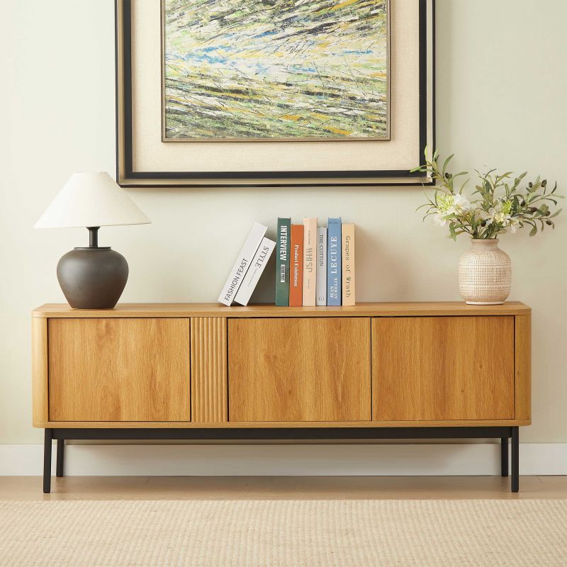 ICA TV Stand Oak Effect 59.1" - Natural wood
