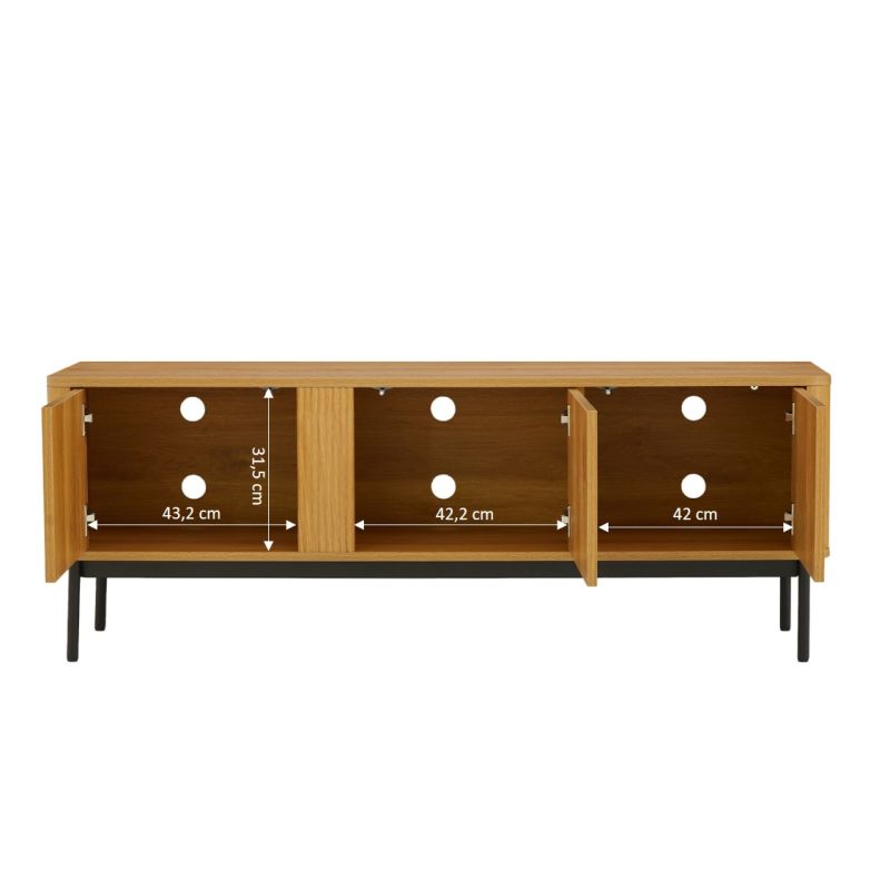 ICA TV Stand Oak Effect 59.1" - Natural wood
