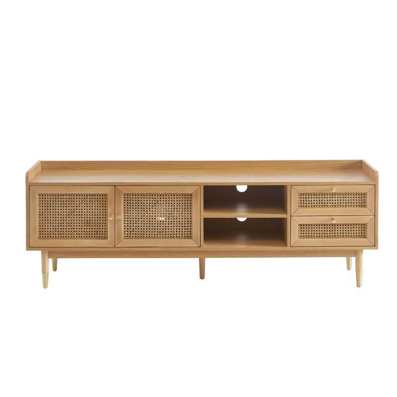 LEON Wood Veneer TV Unit - Light wood
