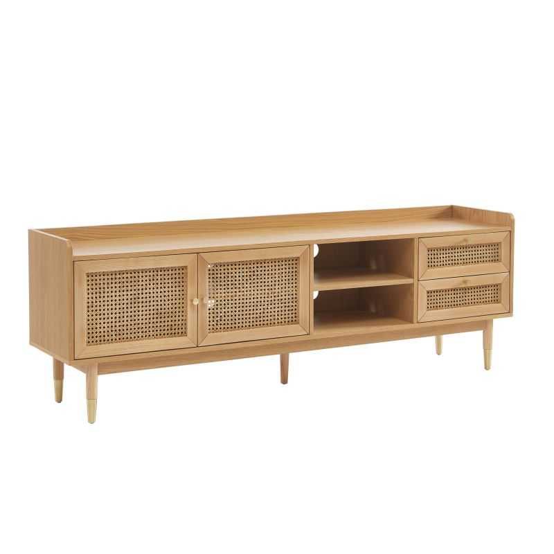 LEON Wood Veneer TV Unit - Light wood