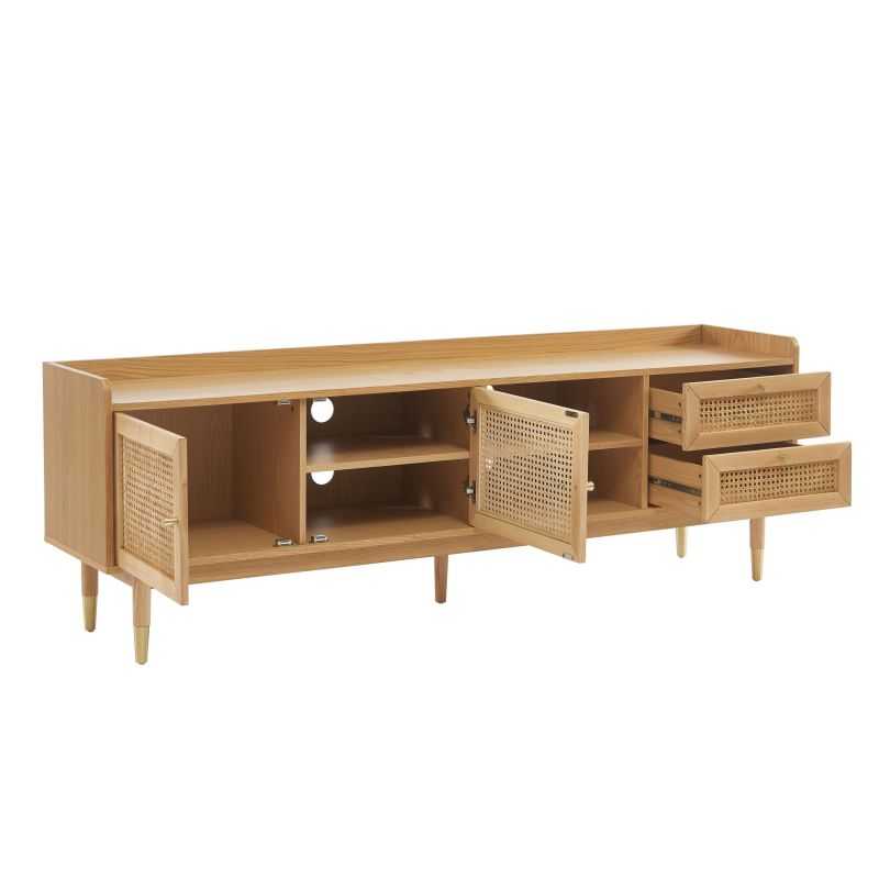 LEON Wood Veneer TV Unit - Light wood