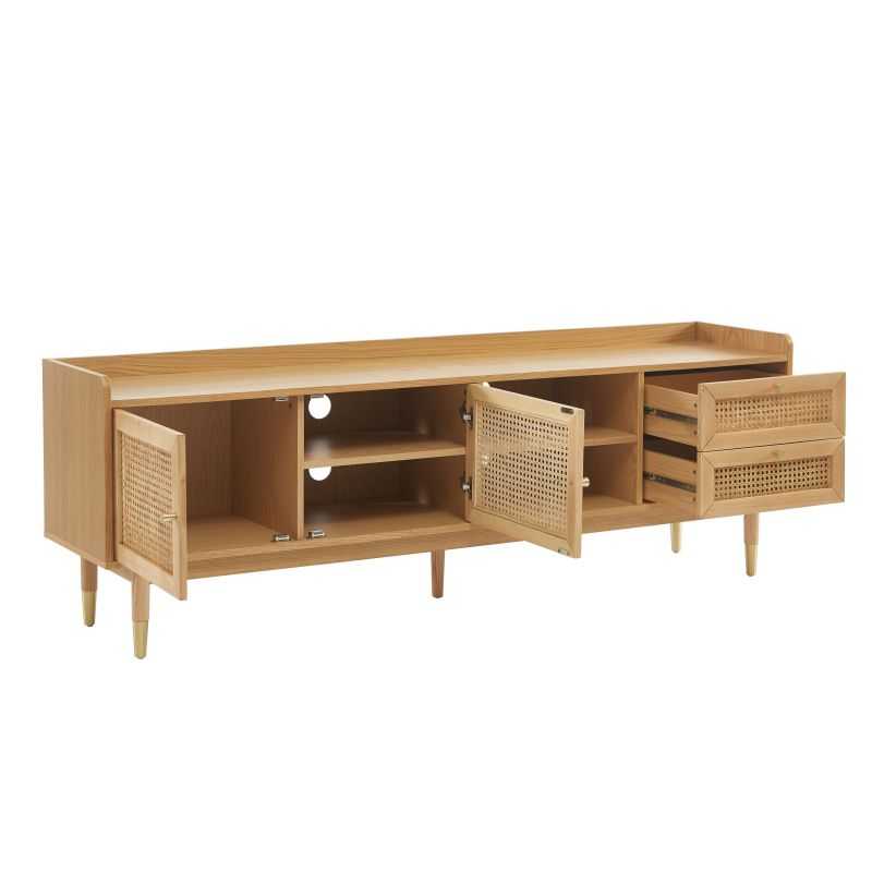LEON Wood Veneer TV Unit - Light wood