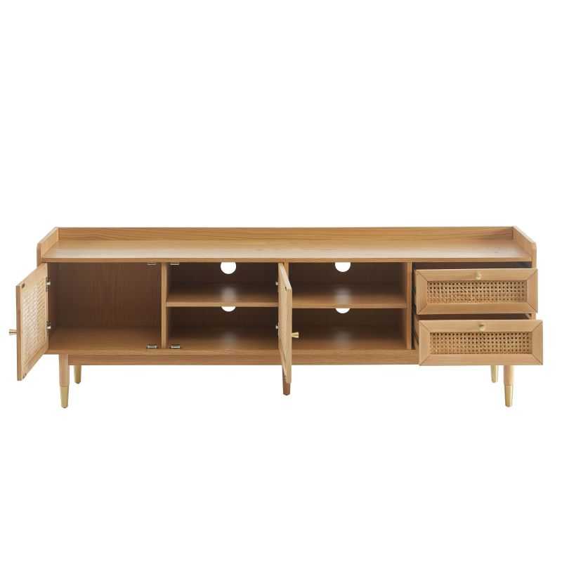 LEON Wood Veneer TV Unit - Light wood