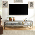 MAGGY Large Metal TV Stand - Black