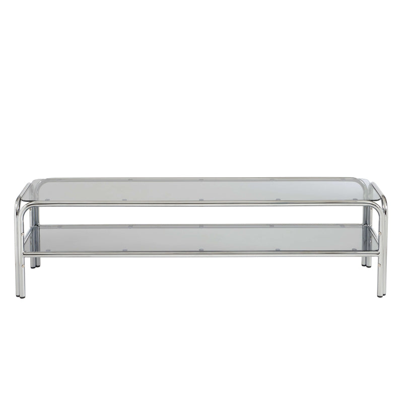 MAGGY Large Metal TV Stand - Black
