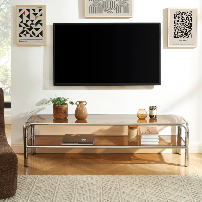 MAGGY Large Metal TV Stand - Orange