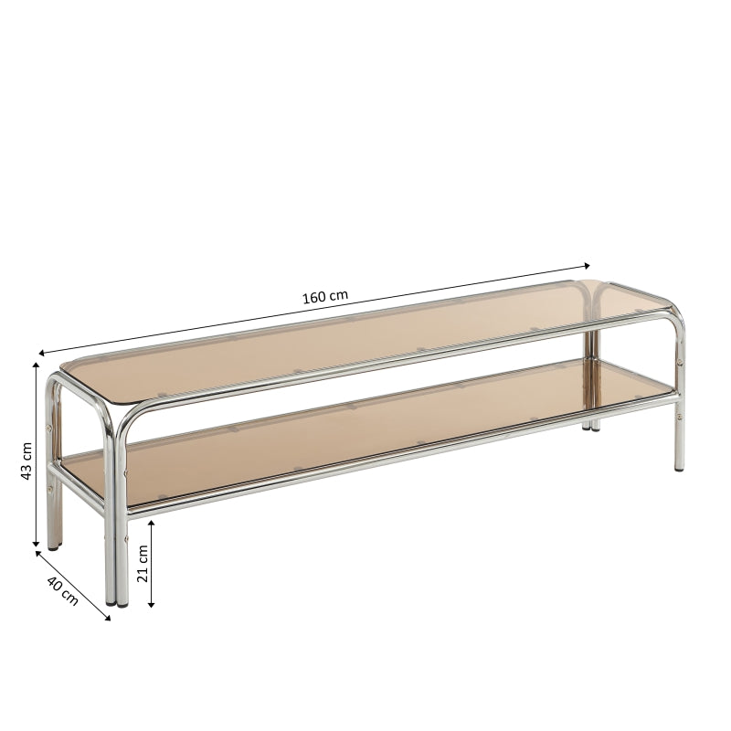 MAGGY Large Metal TV Stand - Orange