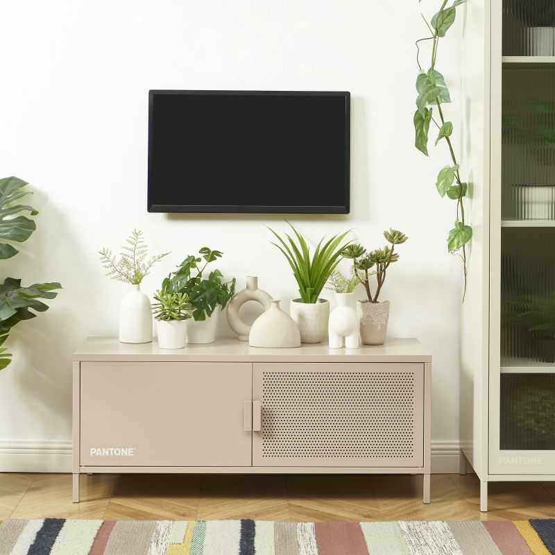 PANTONE® Metal TV Stand – Taupe
