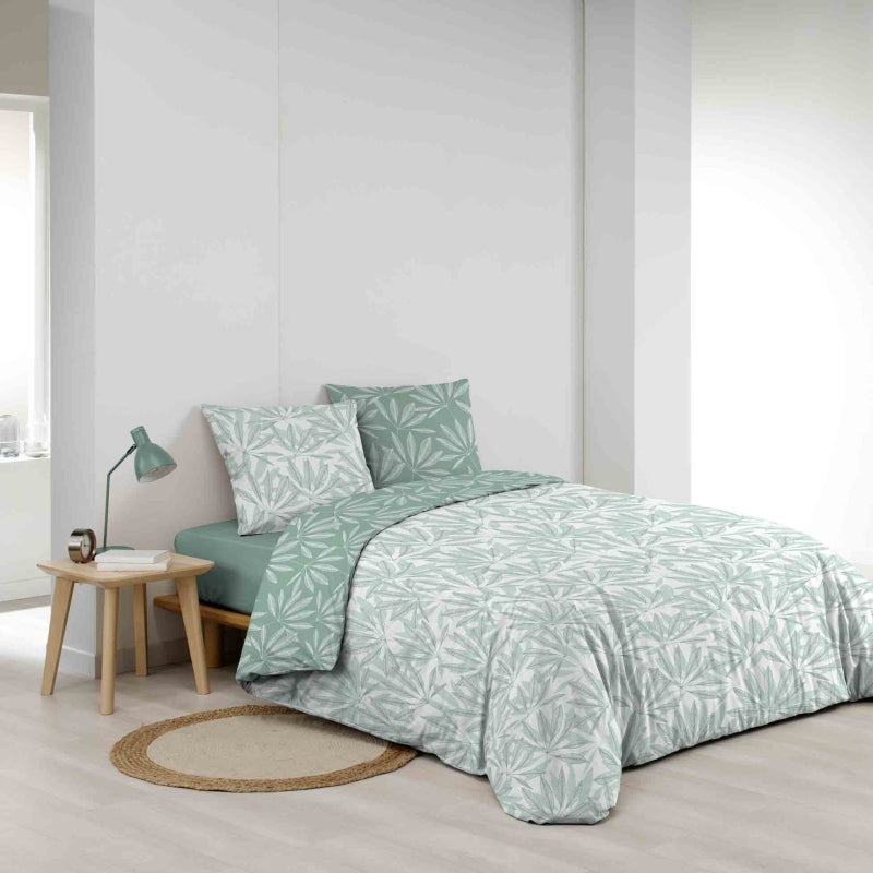 JAKU duvet cover 3-piece set 94.5" x 86.6" - Green
