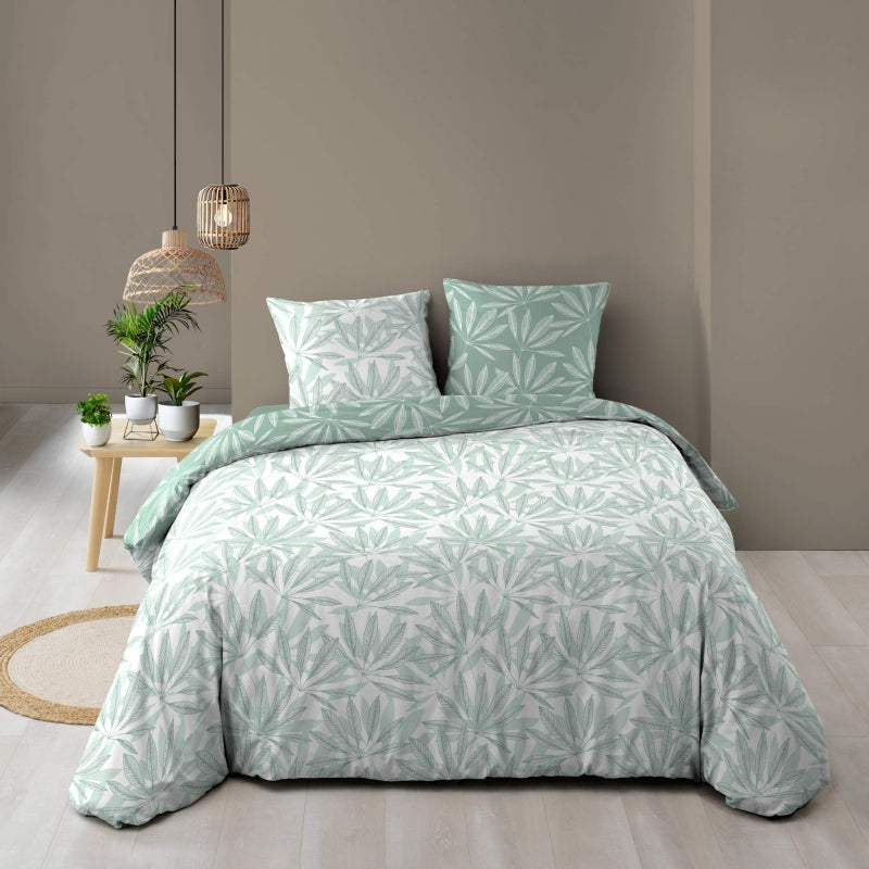JAKU duvet cover 3-piece set 94.5" x 86.6" - Green