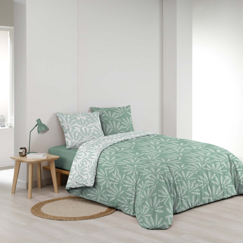 JAKU duvet cover 3-piece set 94.5" x 86.6" - Green