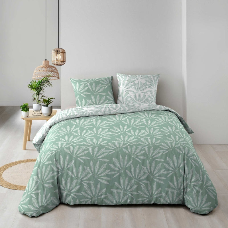 JAKU duvet cover 3-piece set 94.5" x 86.6" - Green