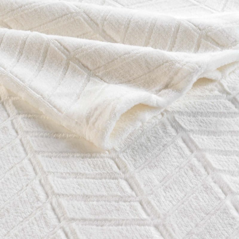 SAJY Soft Throw, 70.9" x 86.6" - White