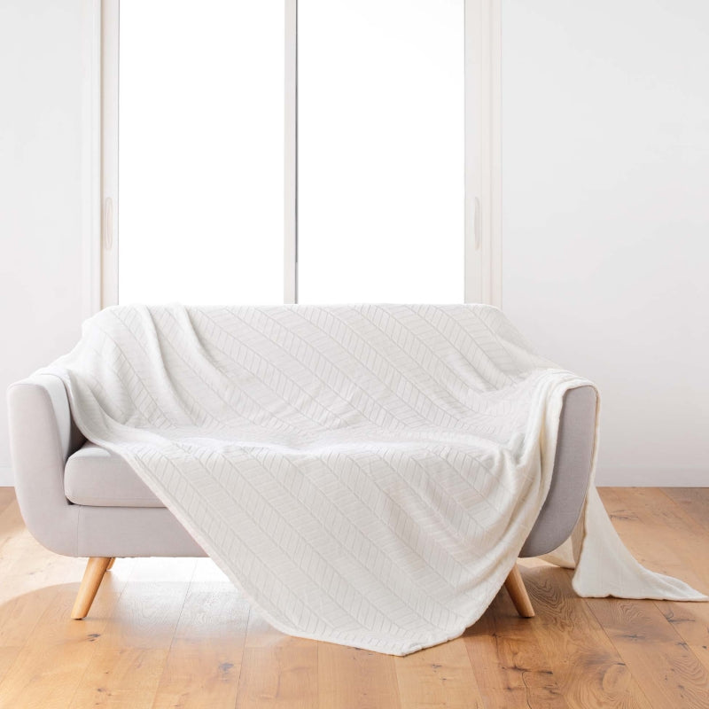 SAJY Soft Throw, 70.9" x 86.6" - White