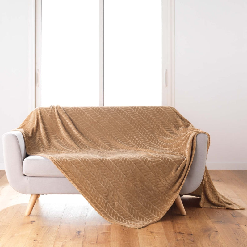 SAJY Soft Throw, 70.9" x 86.6" - Brown