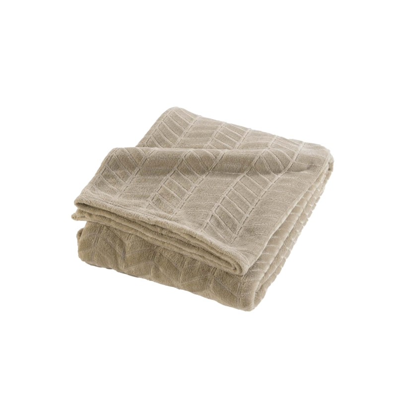 SAJY Soft Throw, 70.9" x 86.6" - Taupe