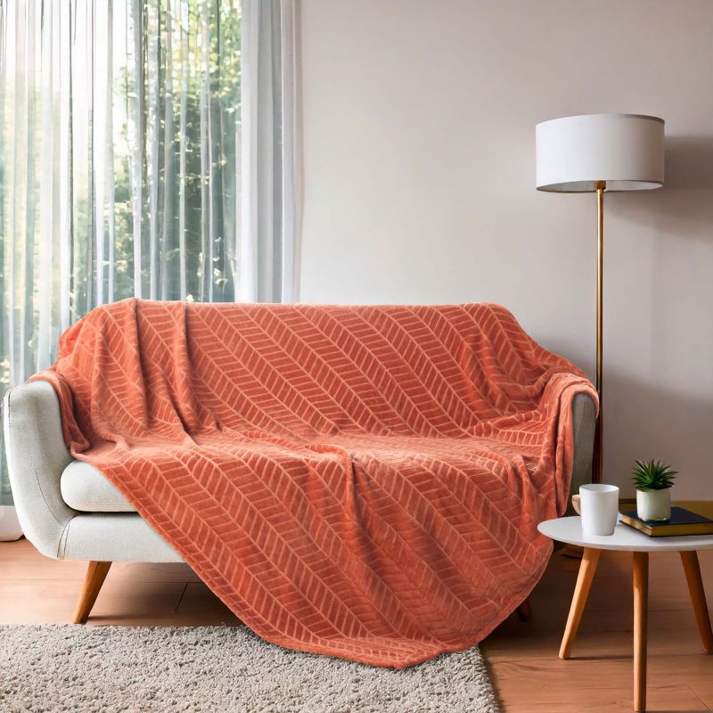 SAJY Soft Throw, 70.9" x 86.6" - Terracotta