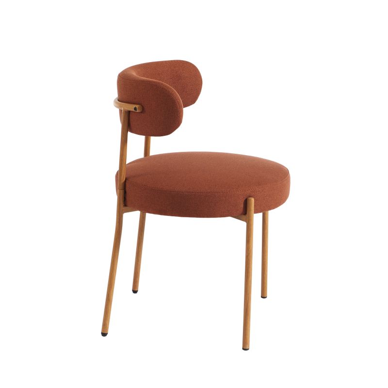 SAMOA Dining Table Set wiith 6 NOA Chairs - Wood/Terracotta