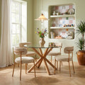 HARRY dining Table Set with 4 NOA Chairs - Beige