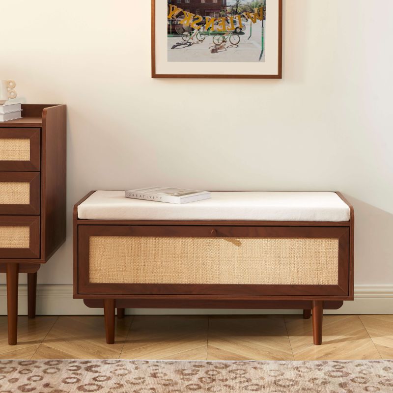 LEON Shoe Bench - Dark wood