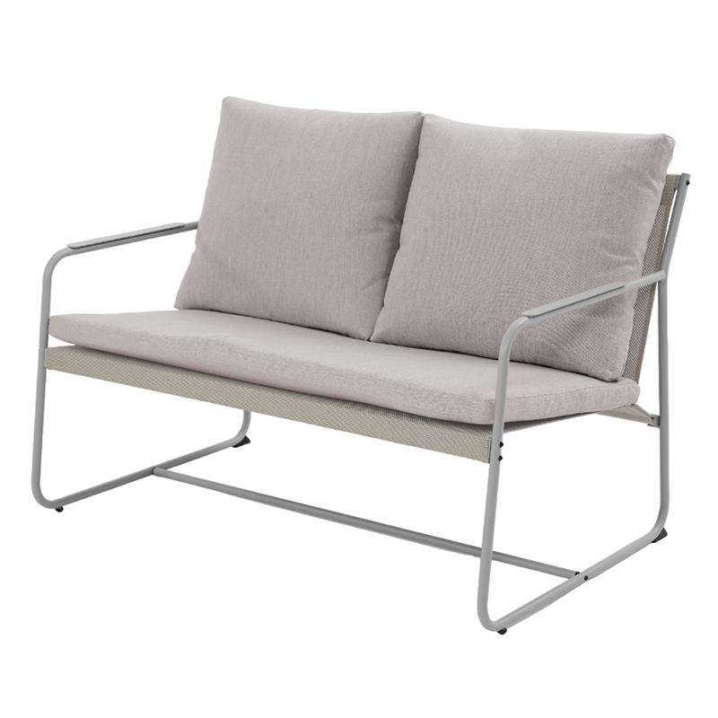 PANTONE® 4-Seat Steel Outdoor Furniture Set with Cushions – Gray