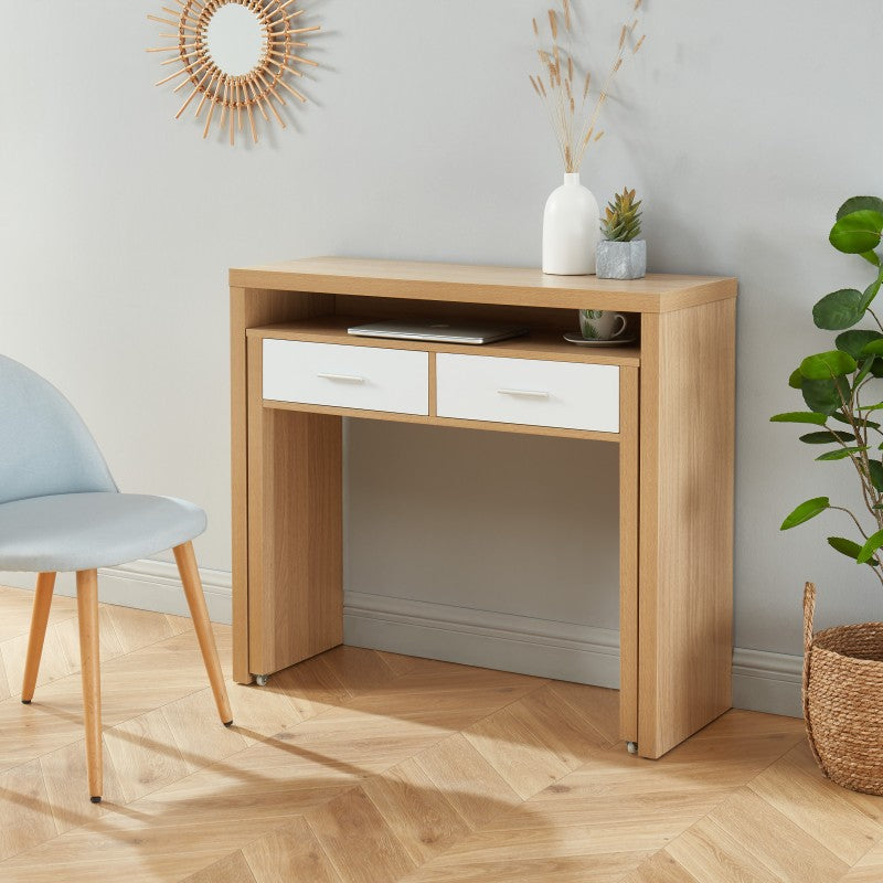 STUDIO Extendable Desk 38.8" - Light wood