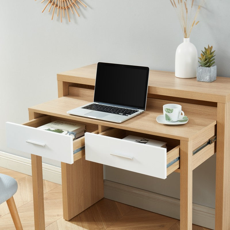 STUDIO Extendable Desk 38.8" - Light wood