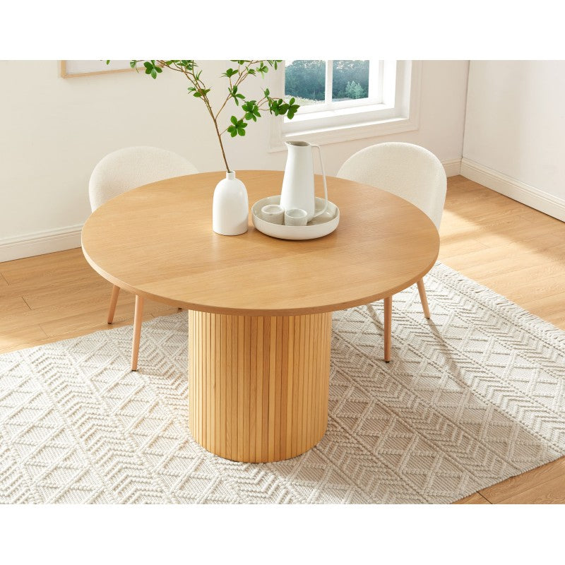 ERNEST Round Dining Table 47.2" - Light wood