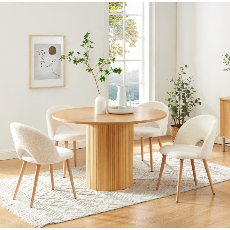 ERNEST Round Dining Table 47.2" - Light wood